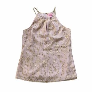 Lilly Pulitzer Del Mar Halter Silk Top